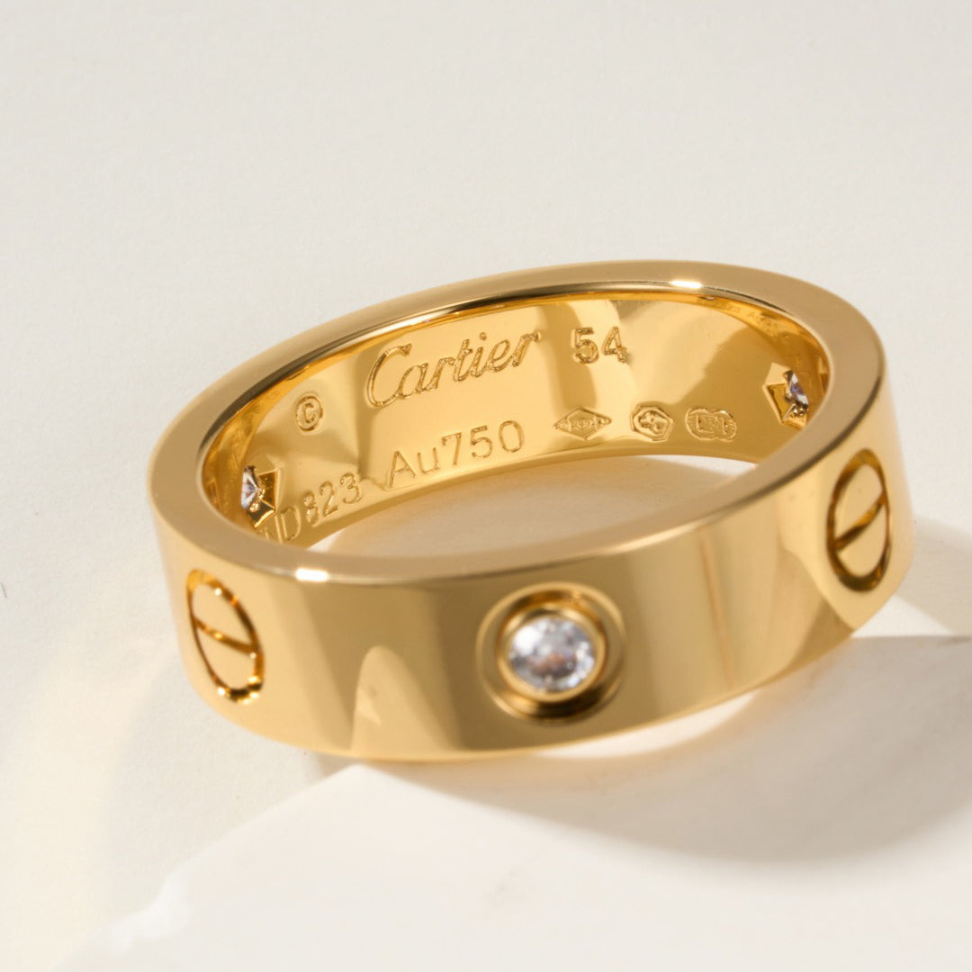 [Angela Jewelry]LOVE 4MM 1 DIAMOND RING