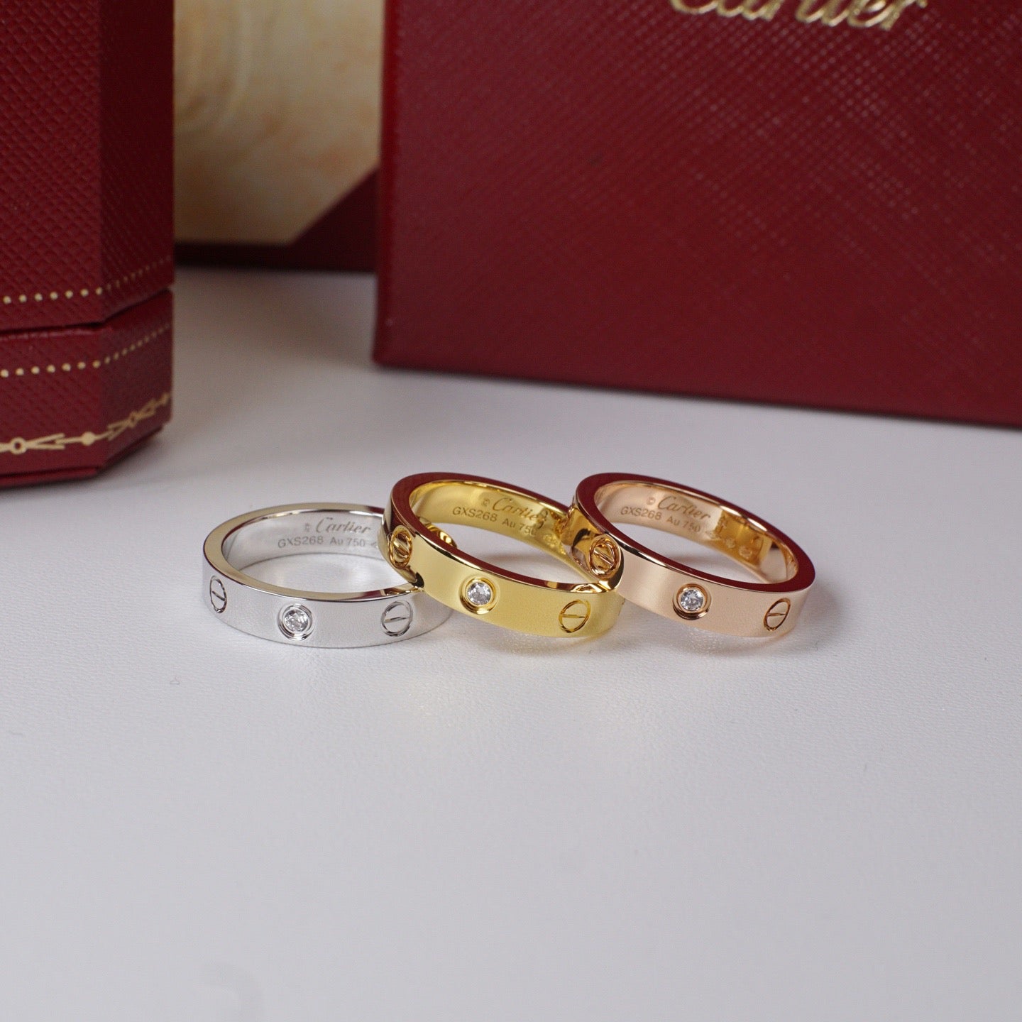 [Angela Jewelry]LOVE 4MM 1 DIAMOND RING