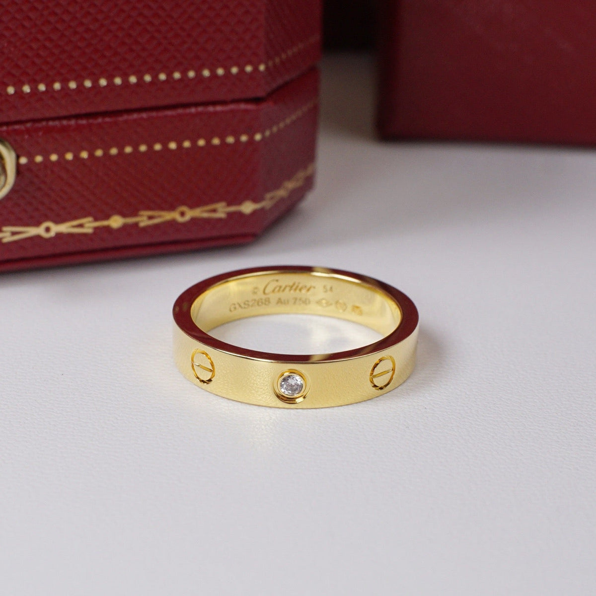 [Angela Jewelry]LOVE 4MM 1 DIAMOND RING