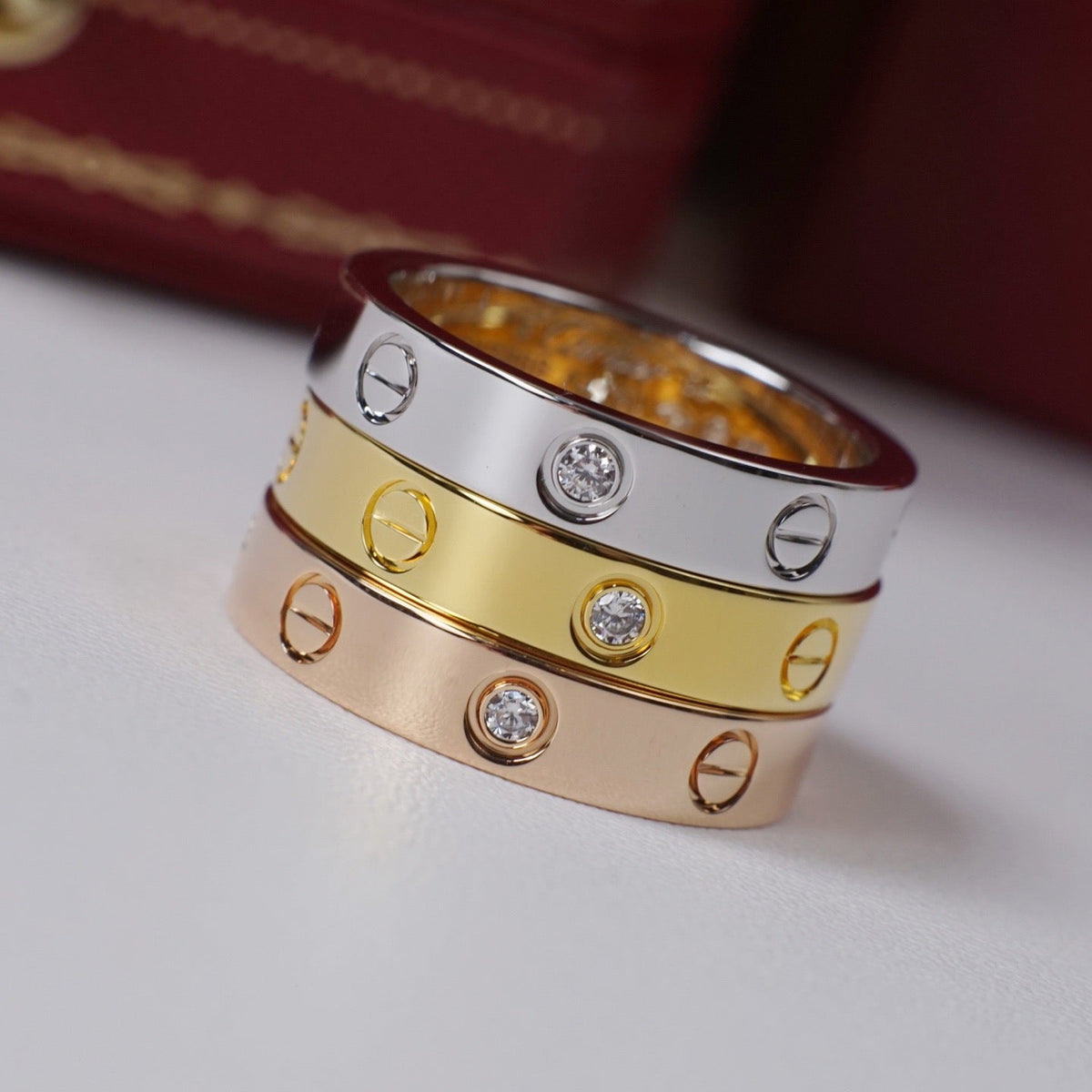 [Angela Jewelry]LOVE 4MM 1 DIAMOND RING