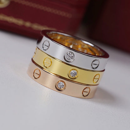 [Angela Jewelry]LOVE 4MM 1 DIAMOND RING