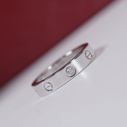 [Angela Jewelry]LOVE 4MM 1 DIAMOND RING