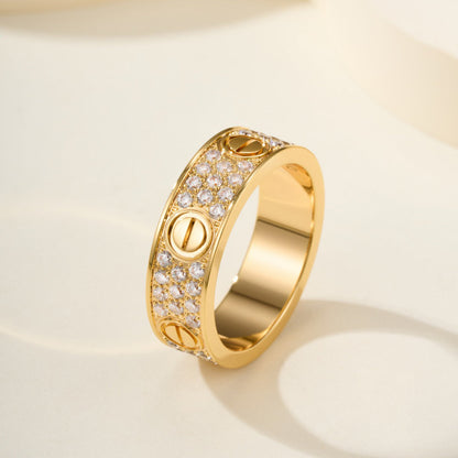 [Angela Jewelry]LOVE RING 5.5MM DIAMONDS PAVED