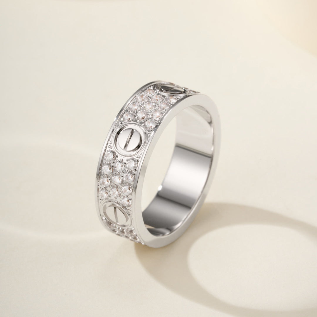 [Angela Jewelry]LOVE RING 5.5MM DIAMONDS PAVED