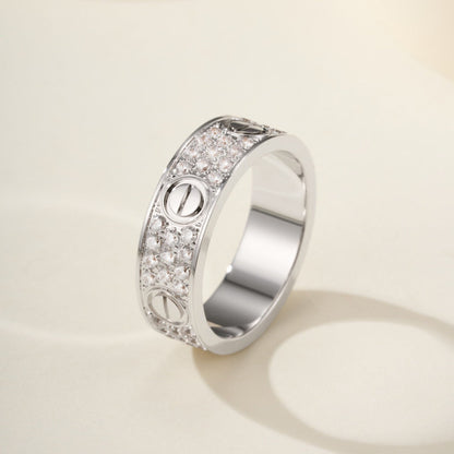 [Angela Jewelry]LOVE RING 5.5MM DIAMONDS PAVED