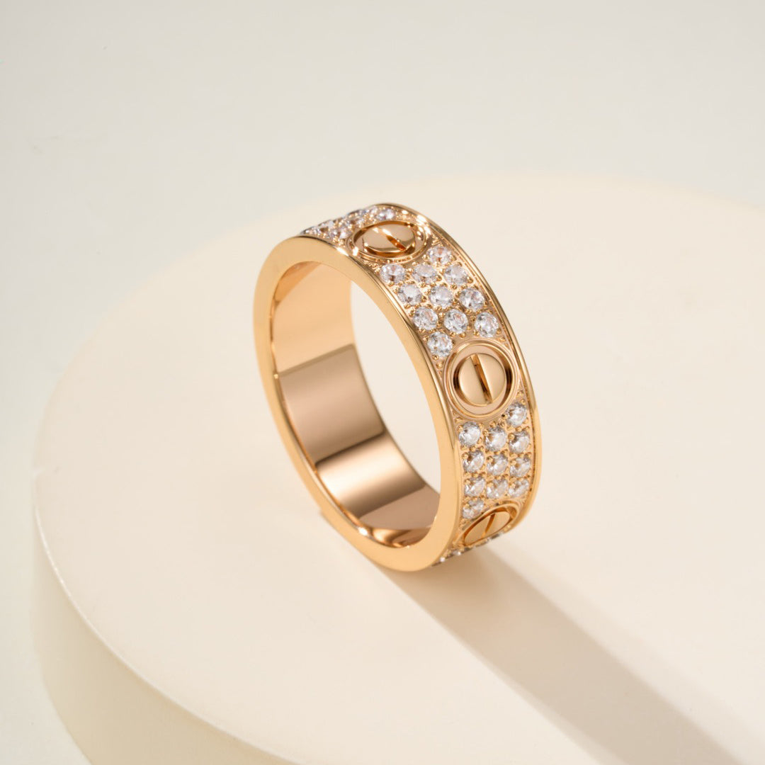 [Angela Jewelry]LOVE RING 5.5MM DIAMONDS PAVED