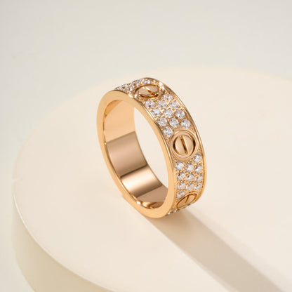 [Angela Jewelry]LOVE RING 5.5MM DIAMONDS PAVED