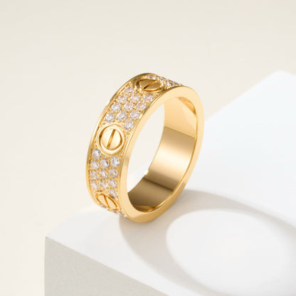[Angela Jewelry]LOVE RING 5.5MM DIAMONDS PAVED