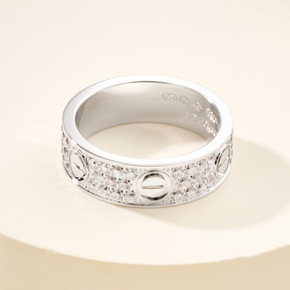 [Angela Jewelry]LOVE RING 5.5MM DIAMONDS PAVED