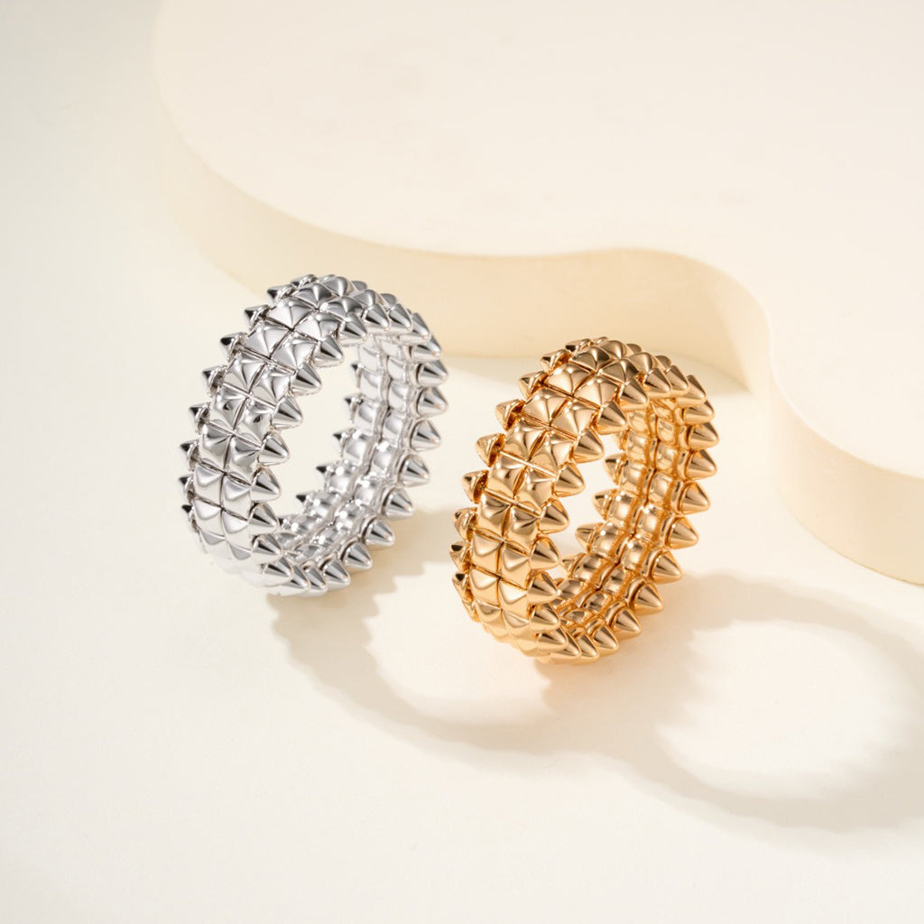 [Angela Jewelry]CLASH 9.2MM DOUBLE ROW RING