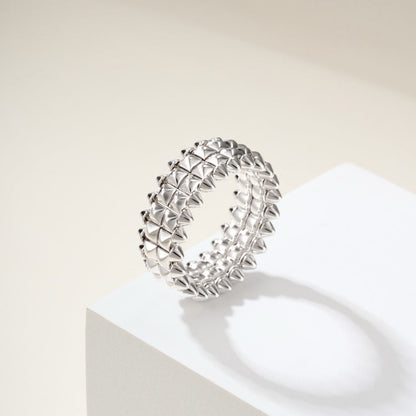 [Angela Jewelry]CLASH 9.2MM DOUBLE ROW RING