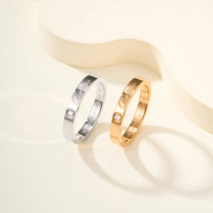 [Angela Jewelry]LOVE RING 4MM 1 DIAMOND