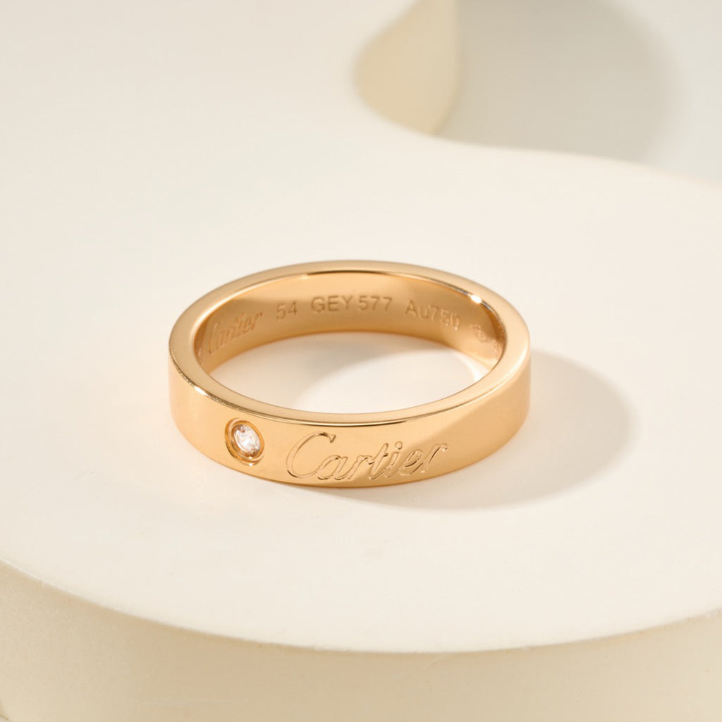 [Angela Jewelry]LOVE RING 4MM 1 DIAMOND