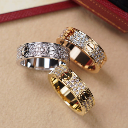[Angela Jewelry]LOVE RING 5.5MM DIAMONDS PAVED