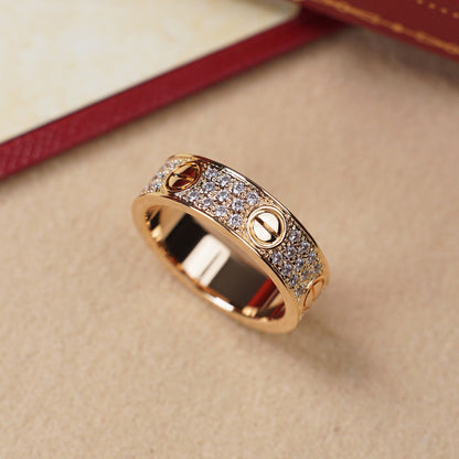 [Angela Jewelry]LOVE RING 5.5MM DIAMONDS PAVED