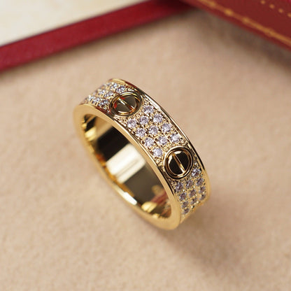 [Angela Jewelry]LOVE RING 5.5MM DIAMONDS PAVED