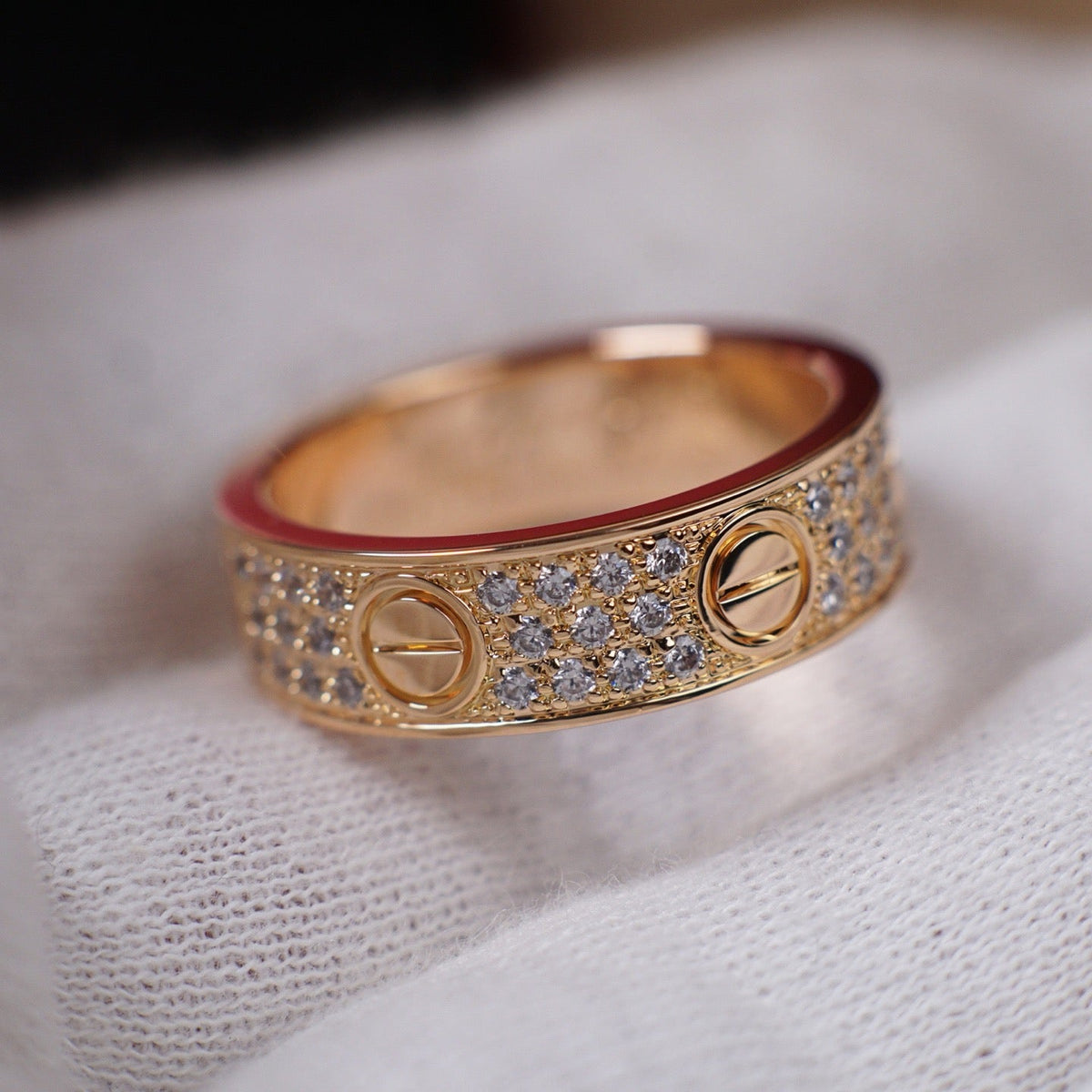 [Angela Jewelry]LOVE RING 5.5MM DIAMONDS PAVED