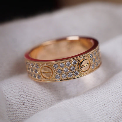 [Angela Jewelry]LOVE RING 5.5MM DIAMONDS PAVED