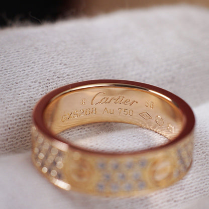 [Angela Jewelry]LOVE RING 5.5MM DIAMONDS PAVED