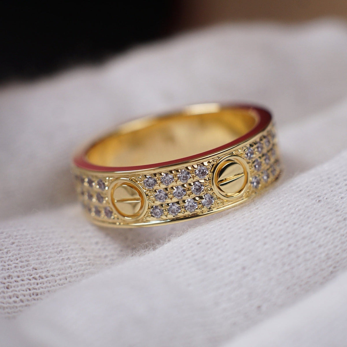 [Angela Jewelry]LOVE RING 5.5MM DIAMONDS PAVED