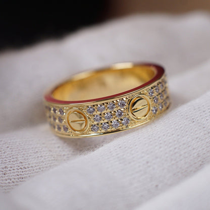 [Angela Jewelry]LOVE RING 5.5MM DIAMONDS PAVED