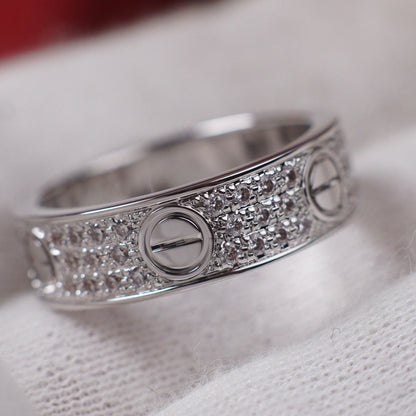[Angela Jewelry]LOVE RING 5.5MM DIAMONDS PAVED
