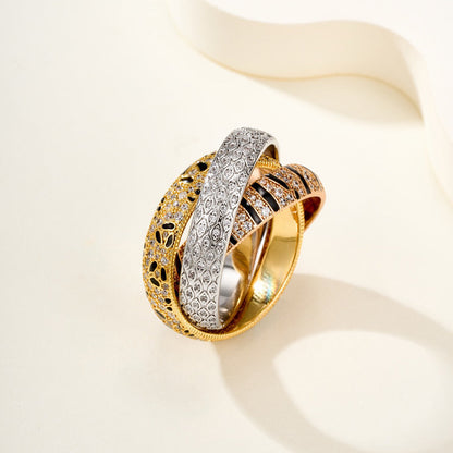 [Angela Jewelry]TRINITY  RING LEOPARD PRINT