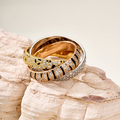 [Angela Jewelry]TRINITY  RING LEOPARD PRINT