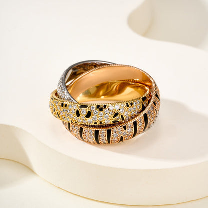 [Angela Jewelry]TRINITY  RING LEOPARD PRINT