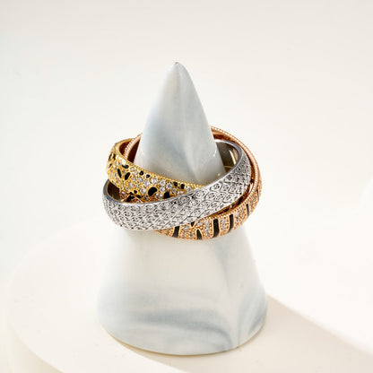 [Angela Jewelry]TRINITY  RING LEOPARD PRINT
