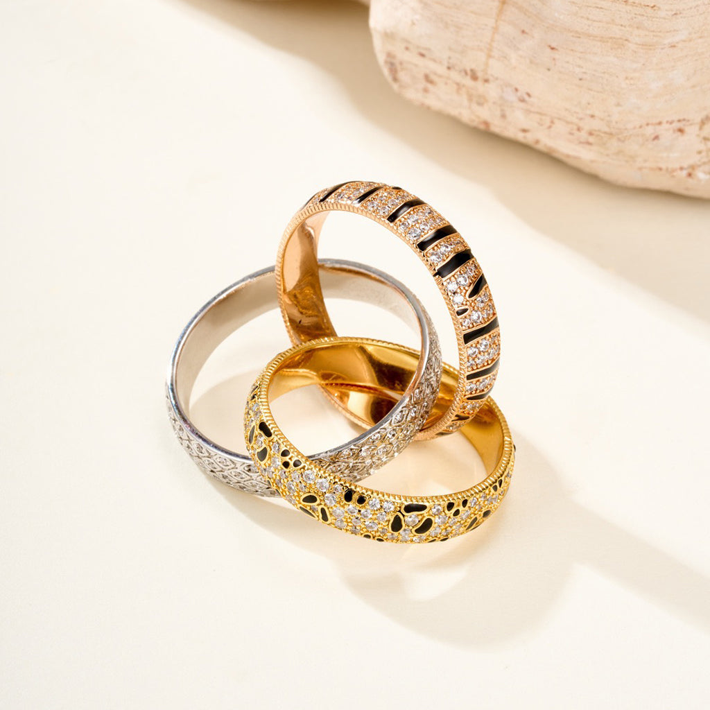 [Angela Jewelry]TRINITY  RING LEOPARD PRINT