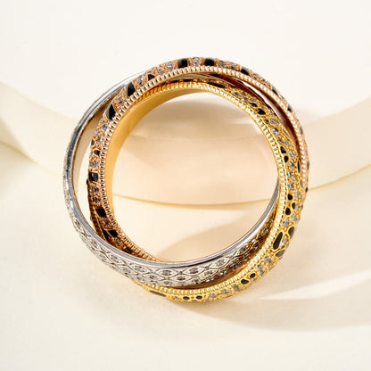 [Angela Jewelry]TRINITY  RING LEOPARD PRINT