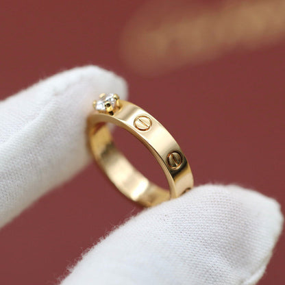 [Angela Jewelry]LOVE RING 3.6MM 1 BIG DIAMOND