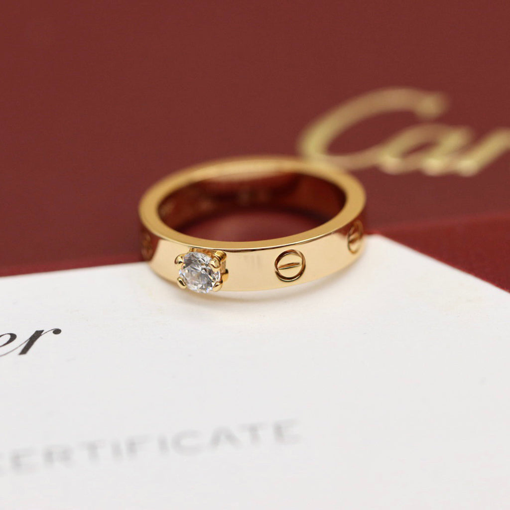 [Angela Jewelry]LOVE RING 3.6MM 1 BIG DIAMOND