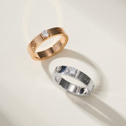 [Angela Jewelry]LOVE RING 3.6MM 1 BIG DIAMOND