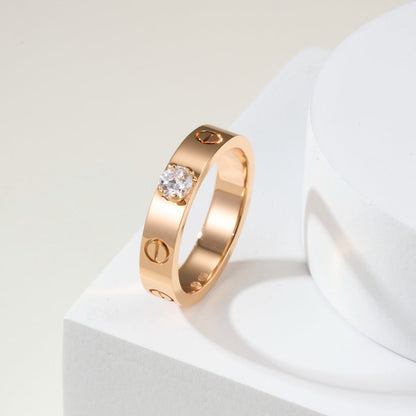 [Angela Jewelry]LOVE RING 3.6MM 1 BIG DIAMOND