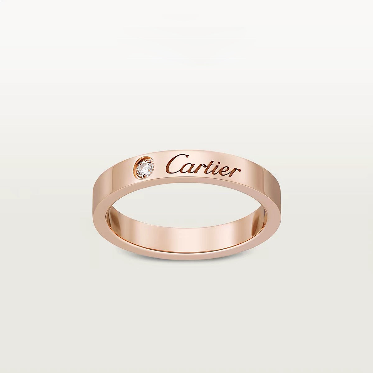 [Angela Jewelry]LOVE RING 4MM 1 DIAMOND
