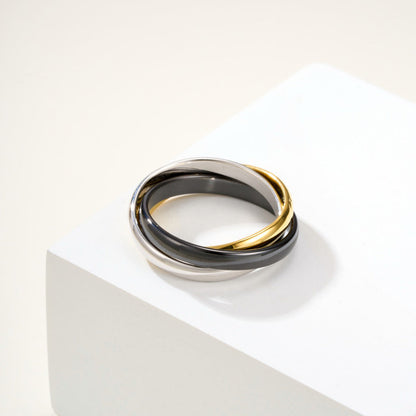 [Angela Jewelry]TRINITY 3.2MM RING BLACK CERAMIC