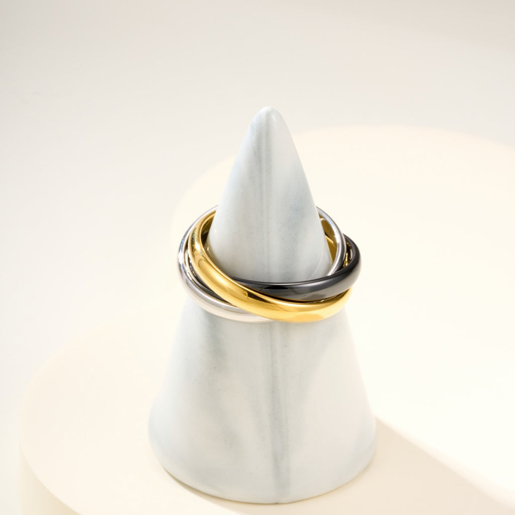[Angela Jewelry]TRINITY 3.2MM RING BLACK CERAMIC