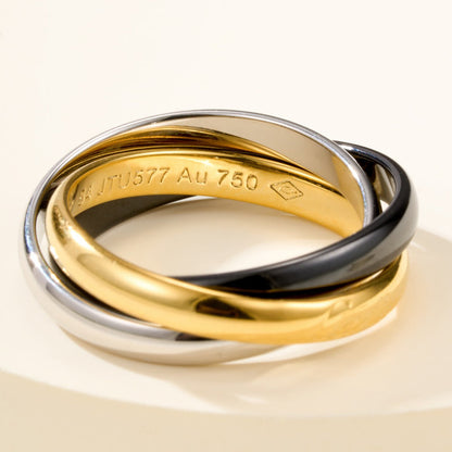 [Angela Jewelry]TRINITY 3.2MM RING BLACK CERAMIC
