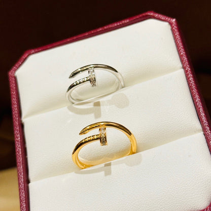 [Angela Jewelry]JUSTE 1.8MM HALF DIAMOND RING