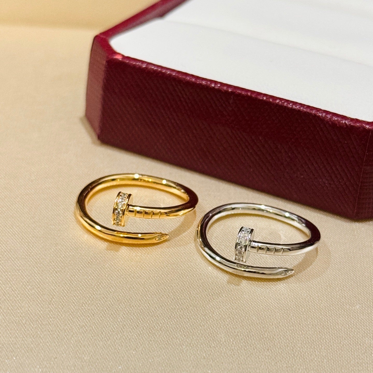 [Angela Jewelry]JUSTE 1.8MM HALF DIAMOND RING