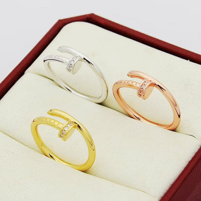 [Angela Jewelry]JUSTE 1.8MM HALF DIAMOND RING