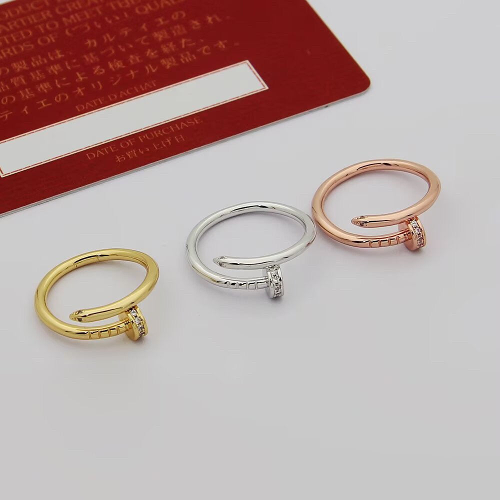 [Angela Jewelry]JUSTE 1.8MM HALF DIAMOND RING