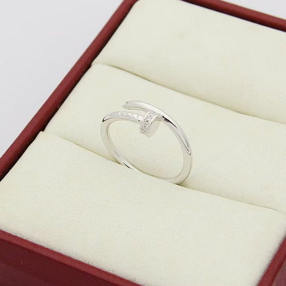 [Angela Jewelry]JUSTE 1.8MM HALF DIAMOND RING
