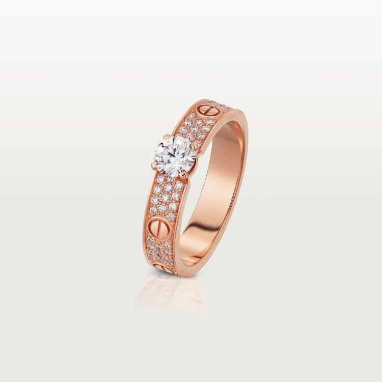 [Angela Jewelry]LOVE RING 3.6MM 1 BIG DIAMOND FULL DIAMOND
