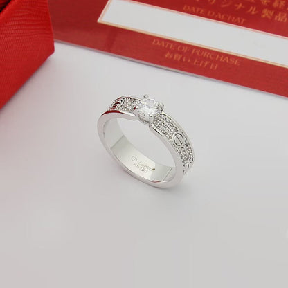 [Angela Jewelry]LOVE RING 3.6MM 1 BIG DIAMOND FULL DIAMOND