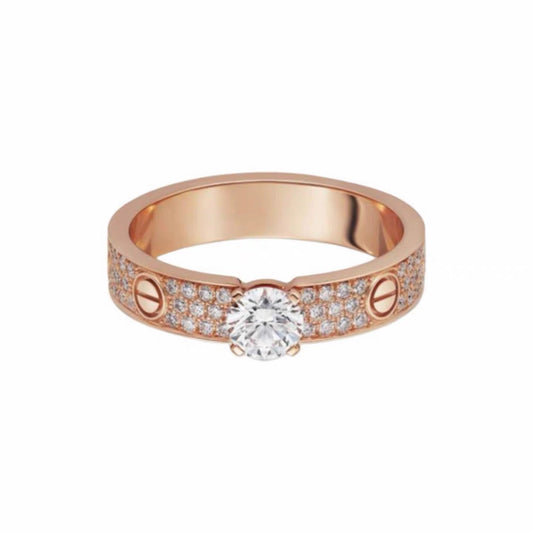 [Angela Jewelry]LOVE RING 3.6MM 1 BIG DIAMOND FULL DIAMOND