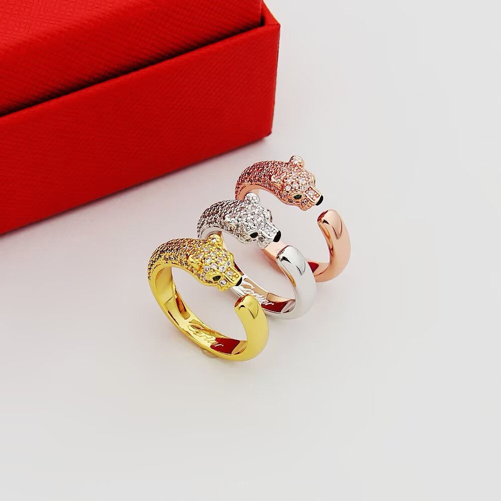 [Angela Jewelry]PANTHERE HALF DIAMOND SMALL RING