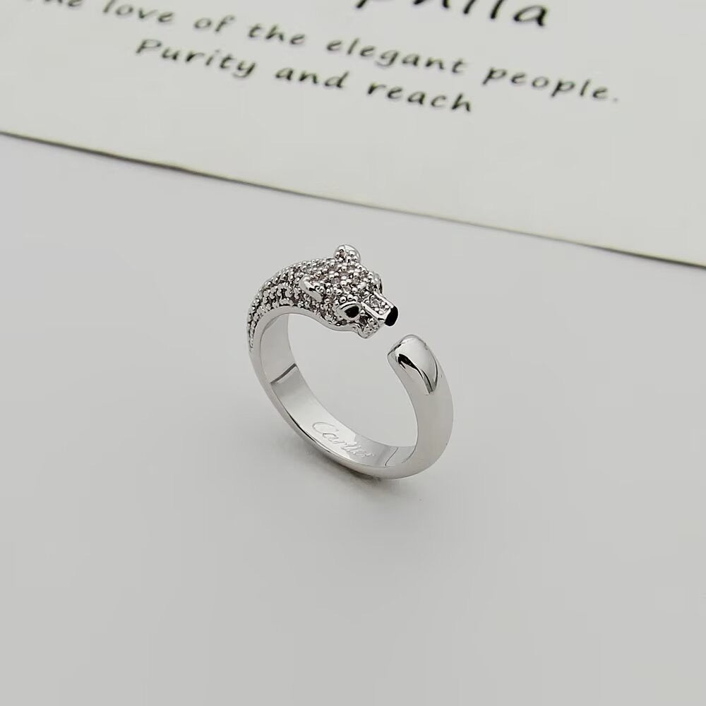 [Angela Jewelry]PANTHERE HALF DIAMOND SMALL RING